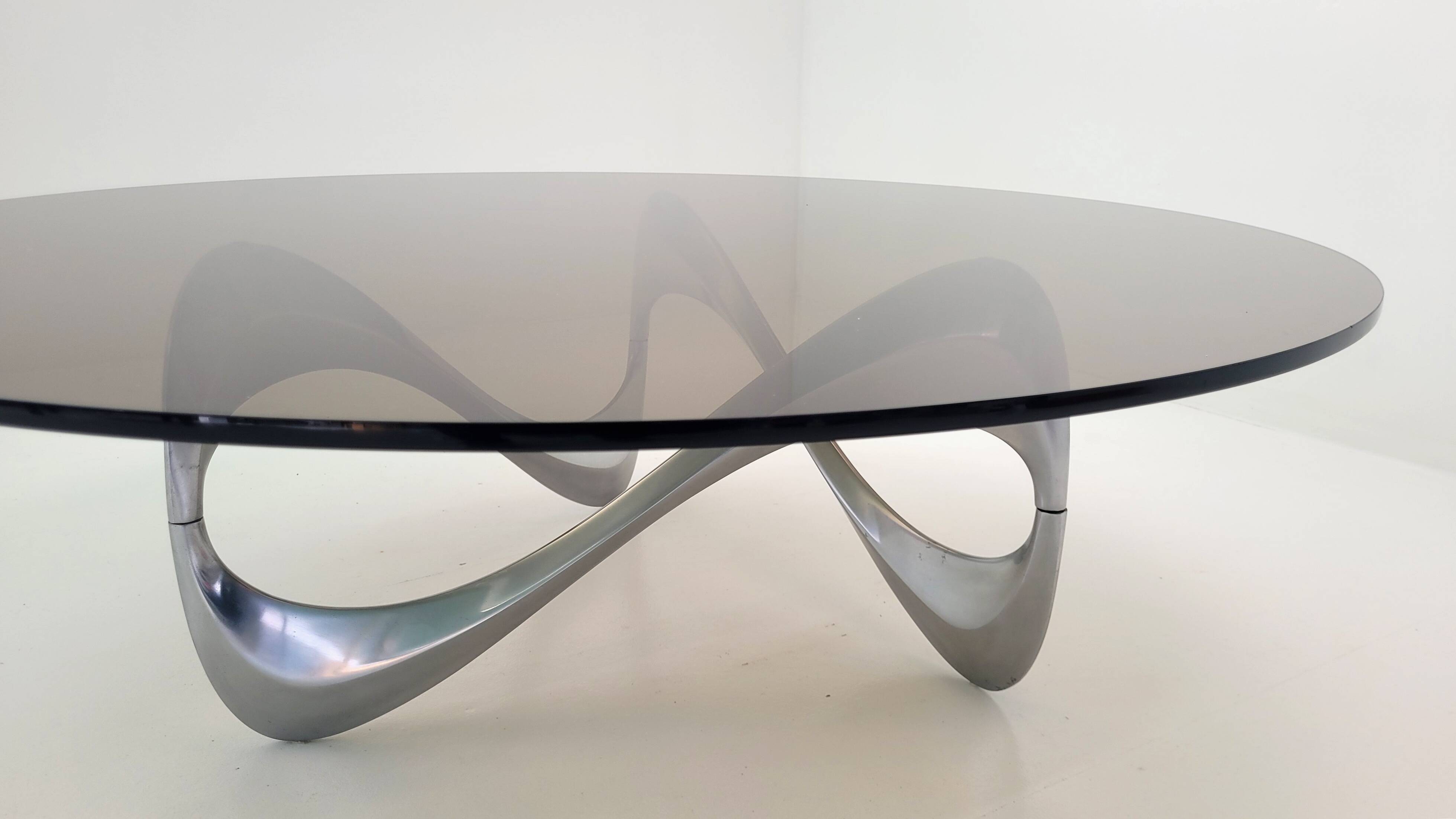 coffee table "Snake" by Knut Hesterberg for Ronald Schmitt, 1960s