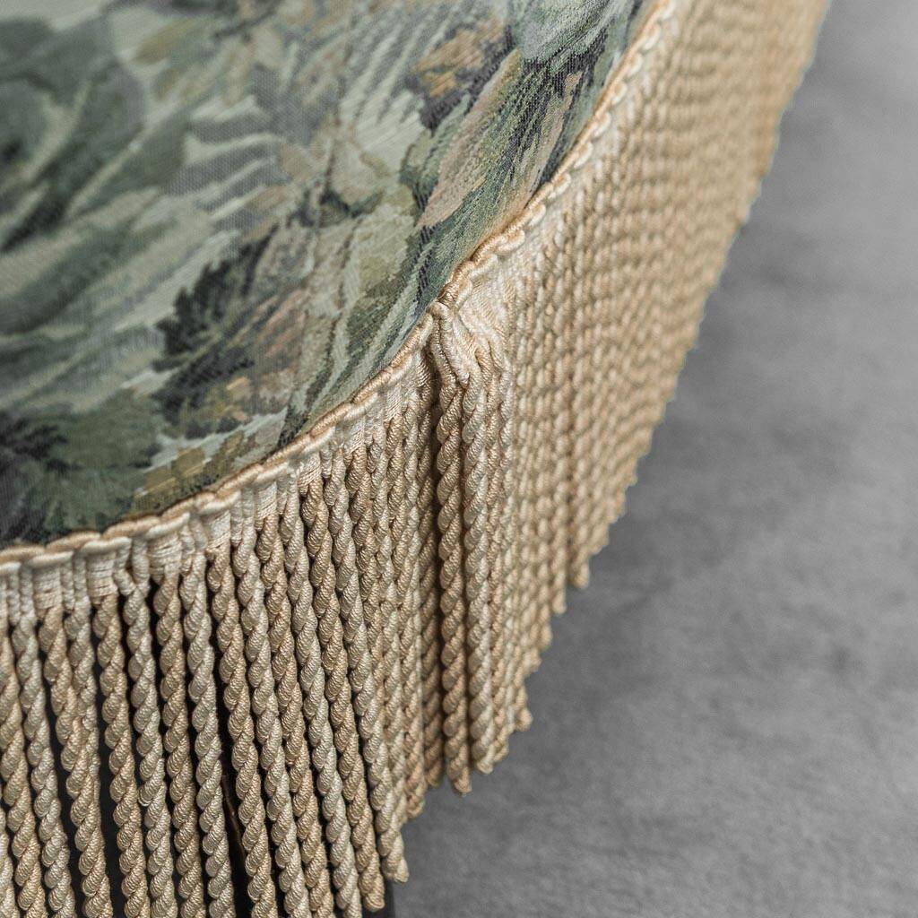 Banquette 2 places en tissu fleuri, années 1950