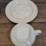2 cups with saucers in enamelled stoneware