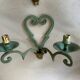 Set of 4 antique metal wall lights / 1950s