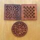 Set of three ethnic wooden underpants