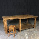 Old oak workshop table