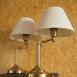 Pair of brass reading light lamp