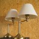 Pair of brass reading light lamp