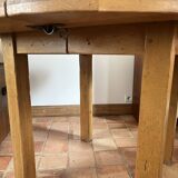 Round solid wood table