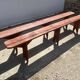 Pair of solid wood farmhouse benches 250cm for rustic farmhouse table 1950