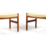 Danish retro 1960s wool teak tabout