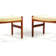 Danish retro 1960s wool teak tabout