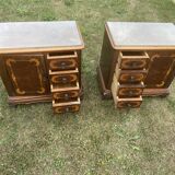 Paire de tables de chevet ancien
