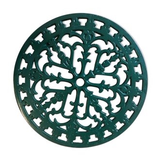 Bottle green cast iron dish