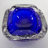 Blue Sommerso Murano Glass Ashtray, Italy, 1960s