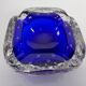 Blue Sommerso Murano Glass Ashtray, Italy, 1960s