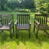 Medici French teak outdoor chairs and bench