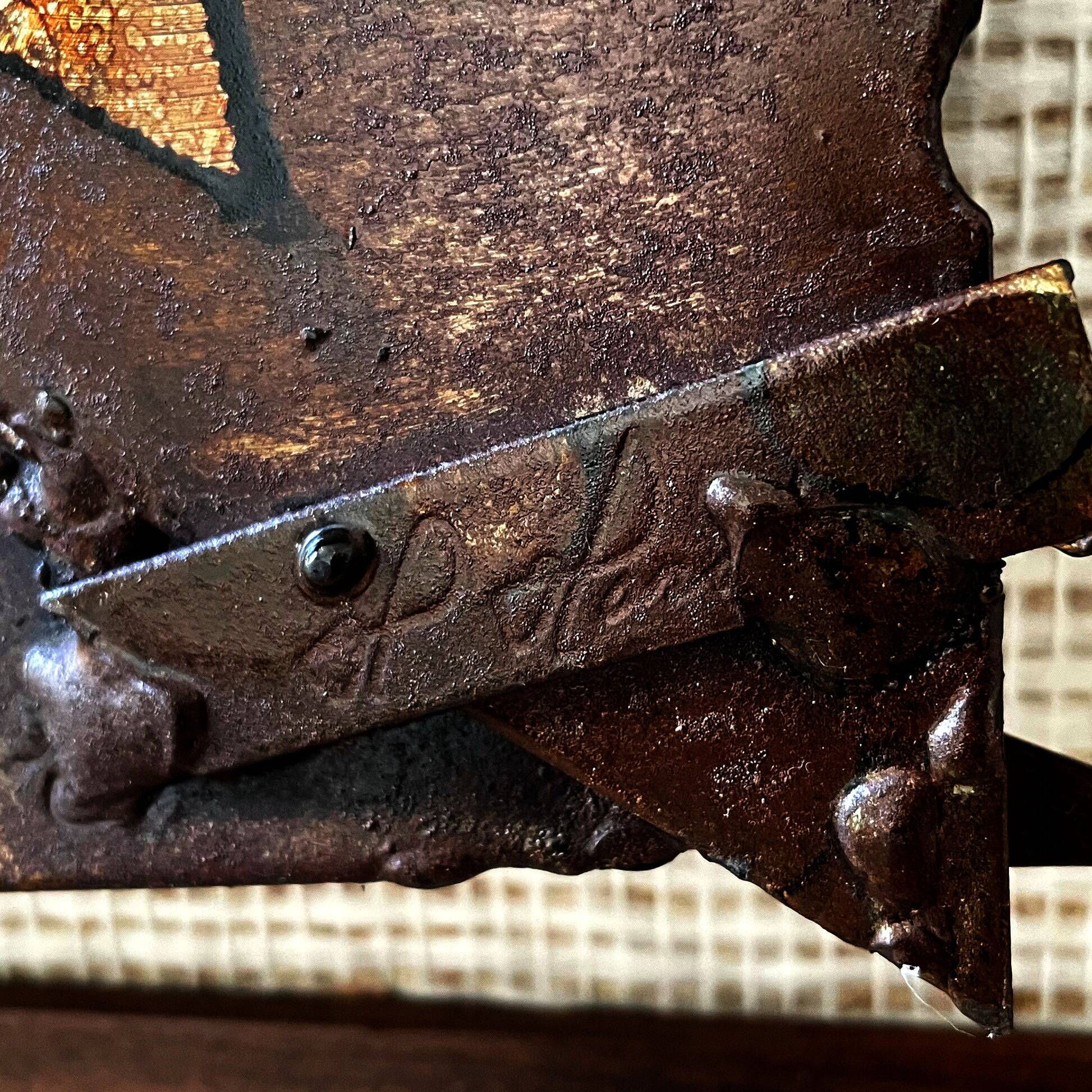 Sculpture murale en métal brutaliste de Henrik Horst des années 1970