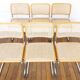 6 Cesca B32 Breuer Chairs Made in Italy - Canework of the seats redone