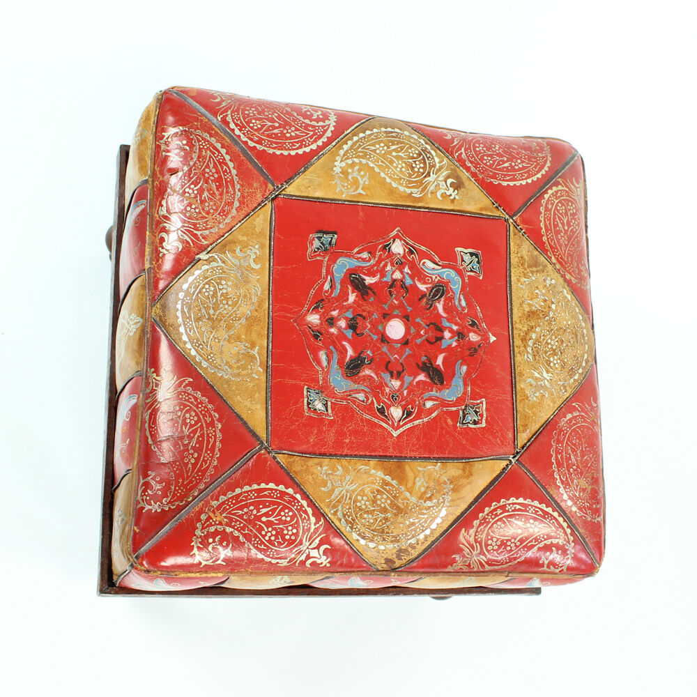 Turkish Ottoman in Leather circa 1960