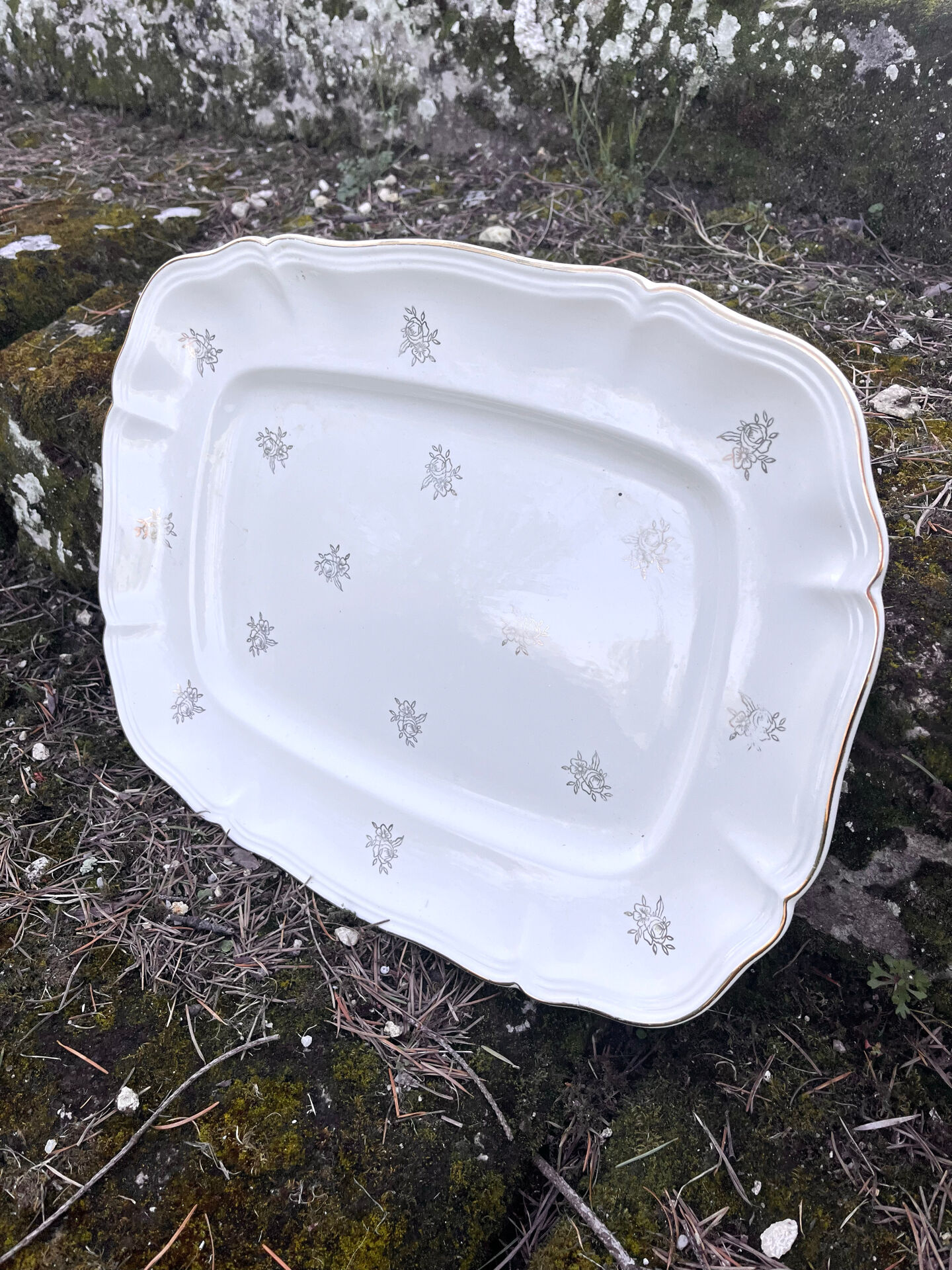 French Sanguimines Porcelain Serving Platters (Set of 2)
