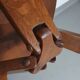 Height adjustable, round, oak coffee table 1960s