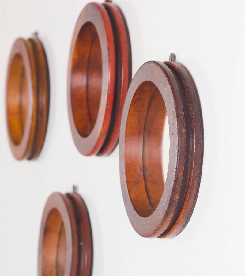 Small decorative wooden mirror