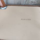 Travailleuse à roulettes table d'appoint pieds compas vintage made in Germany