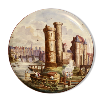 Plat In Earthenware Creil And Montereau