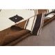 Vintage Turkish Oushak kilim rug handmade in brown 122x150.