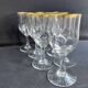8 Daum gold-plated wine glasses