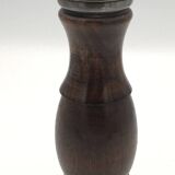 Vintage pepper mill in wood and silver, fisher silversmith 1937, italy