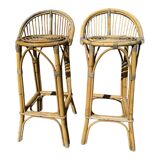 Rattan bar stools from the 60s