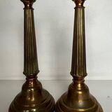 Pair of gilded bronze candlesticks