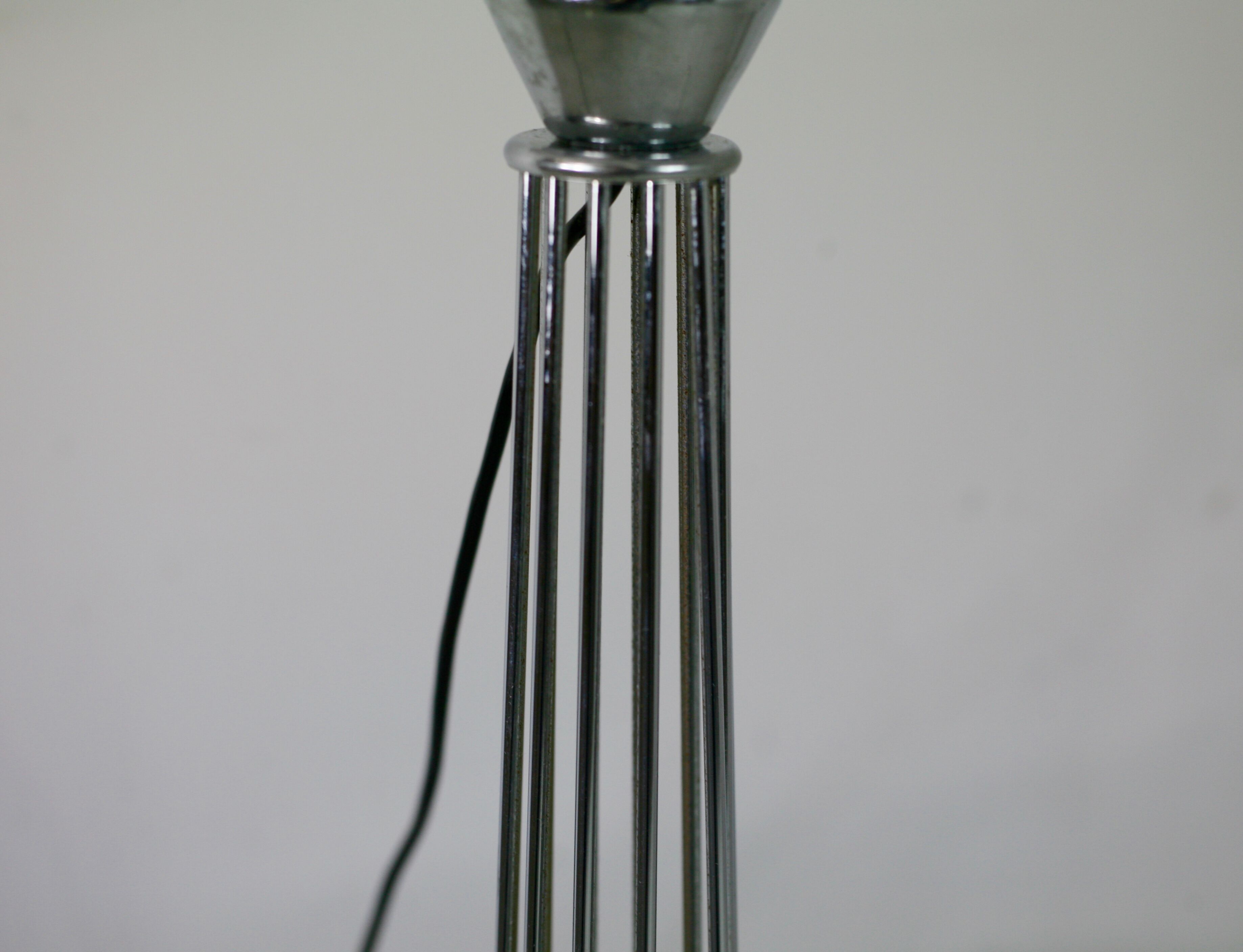 Lamp "space age". glass reflector, metal base. Circa 1970