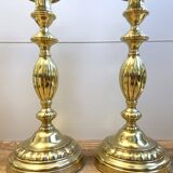 Ancienne paire de Bougeoirs Chandeliers Flambeaux Époque Louis Philippe