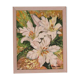 Original Swedish oil on panel from the mid-century – white lilies