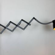 Grey Industrial Scissor Wall Lamp from Elektroinstala, 1960s