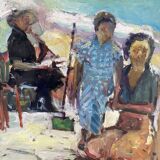 Family portrait signed Patrice Landauer