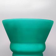 1960s green vase in murano glass by michielotto