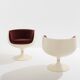 Eero Aarnio pair of Cognac alpaca velvet chairs 1967
