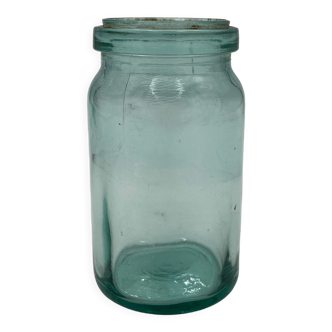 Old bottle in blue glass