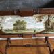 Old planter with painted earthenware