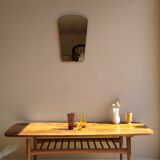 1960s blond wooden coffee table