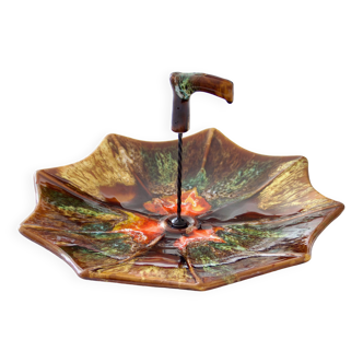 Large old ceramic umbrella tray