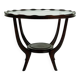 Italian round coffee table from the 1950s with a glass top, attributed to Carlo di Carli.
