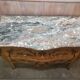 Commode galbée en loupe d'orme et bronze
