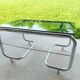 70s chrome and glass tubular frame coffee table