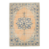 Large Blue Persian Area Rug, 206x294Cm