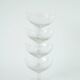 Set of 4 engraved crystal champagne glasses, arabesque motifs, 1950