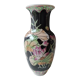 Vintage Asian/Chinese baluster vase, glazed ceramic - floral motifs/Exotic birds