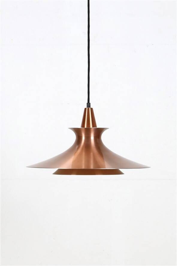 Mid-century pendant lamp / copper / aluminium / Danish modern design / 1960s / 1970s