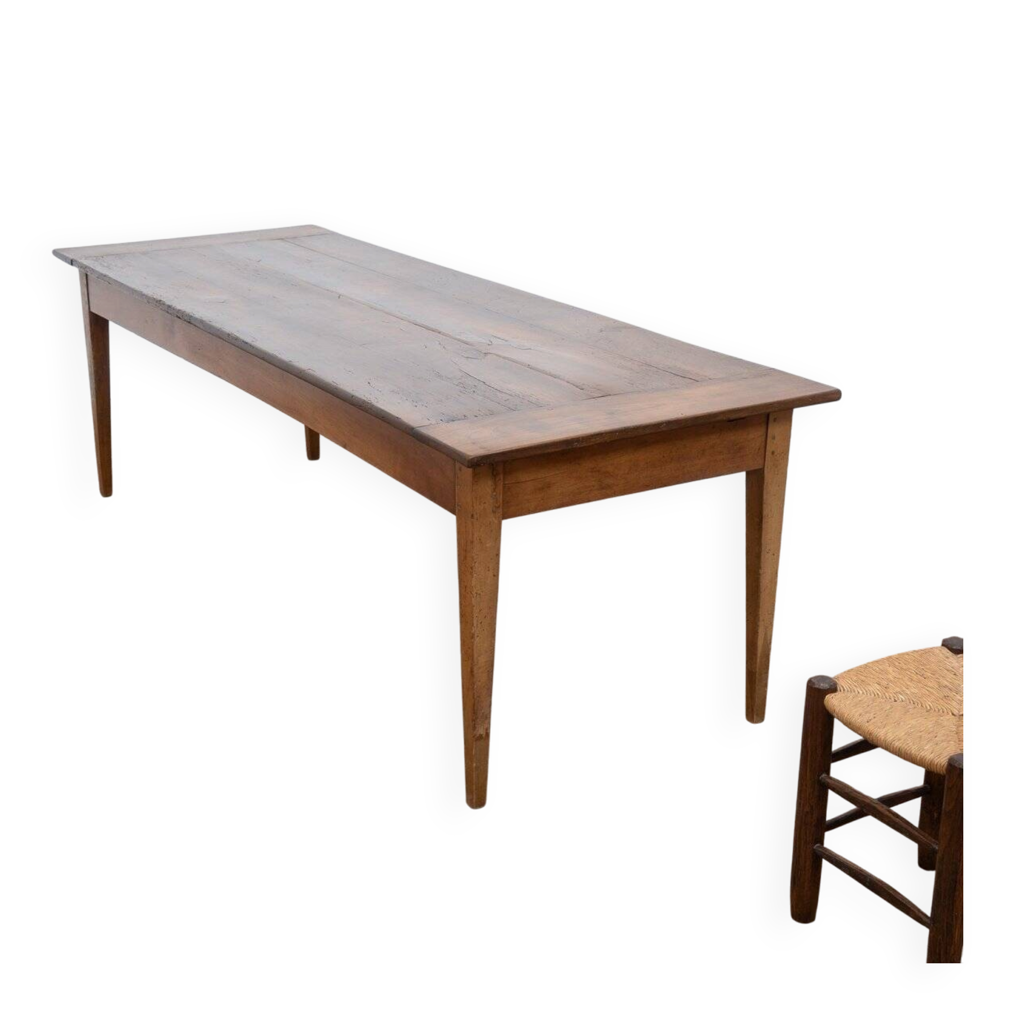 Grande table de ferme en bois, 1880