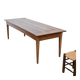 Grande table de ferme en bois, 1880